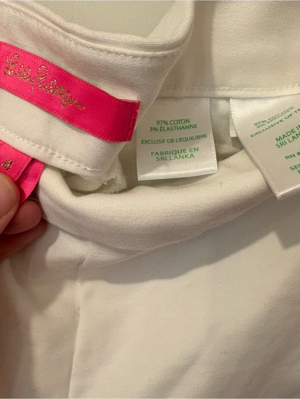 Lilly Pulitzer White Shorts Side Gold Button Tailored 4 - Picture 9 of 10